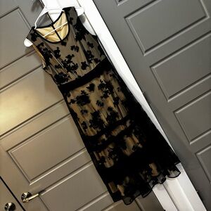 Elegant Black Floral Dress